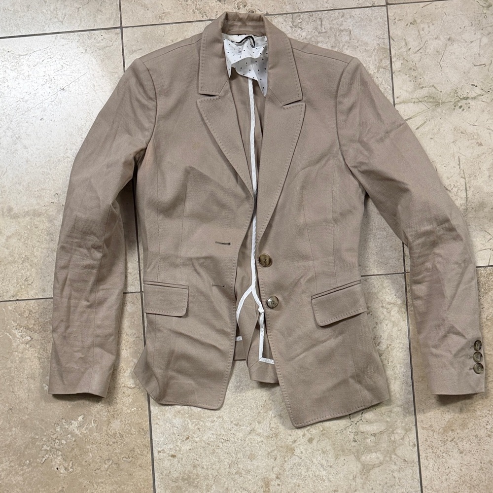 Boss Beige Blazer with Polka Dot Lining